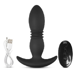 8 Speed Anal Vibrator with Thrusting Function & Remote Control