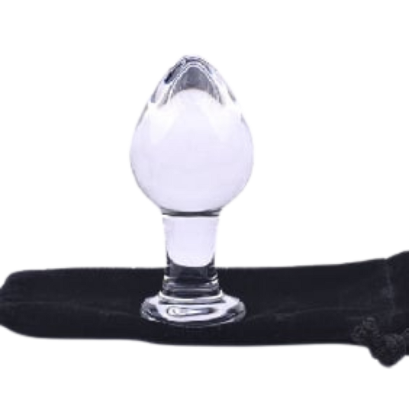 Clear Glass Anal Plug