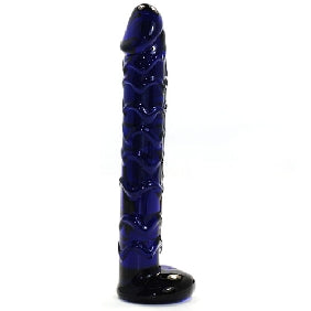 7.4" Glass Dildo in Blue