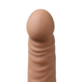 Brown 10 Function Vibrating and Thrusting Dildo